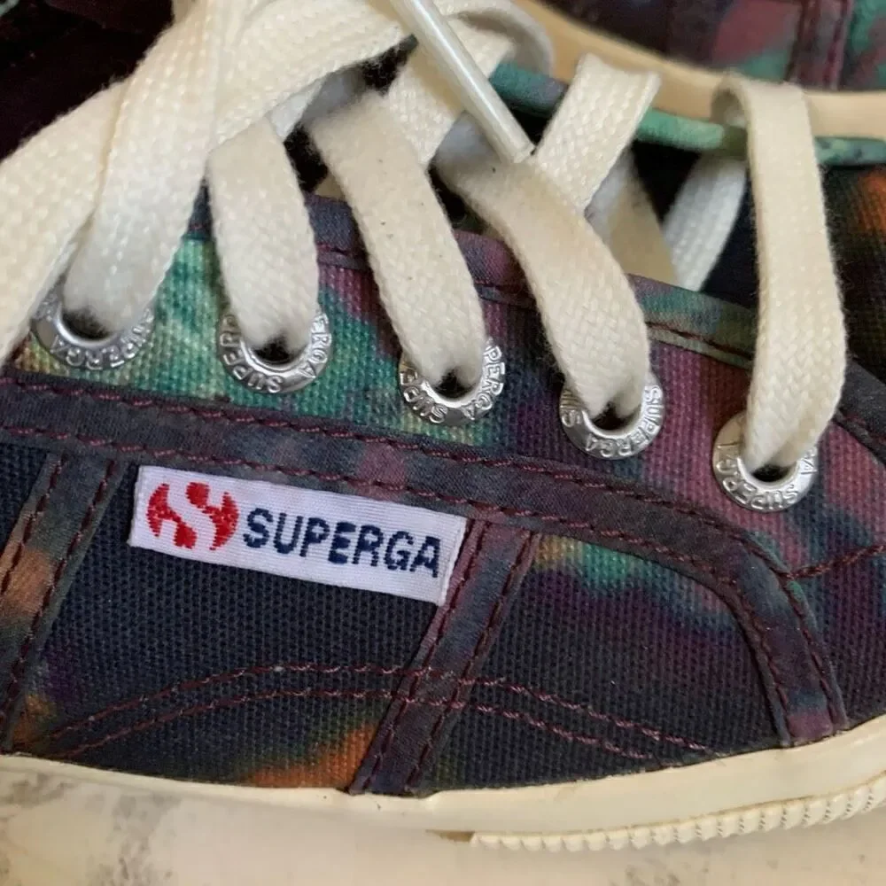 Womens Superga tie dye cotu 2750 canvas sneakers size 6.5 (37)